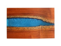 Couchtischplatte Epoxy "blue river"
