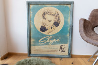 Wandbild Vintage "Skype" 74x93x3 cm, Druck auf Holz