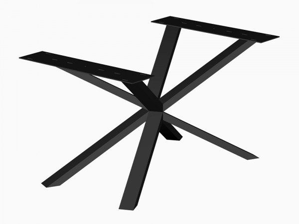Tischgestell X-Shape, Stahl klar lackiert